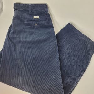 Polo Ralph Lauren‎ Men's Blue Corduroy Pants Size 36 X 30 Flat Front Polo Cords